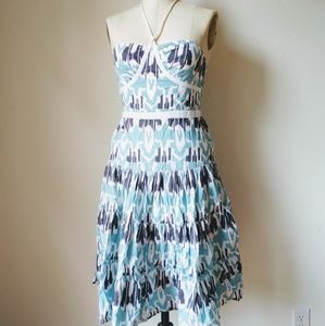 BCBGirls ikat print dress XS blue